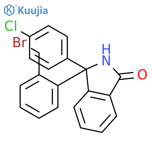 1H-Isoindol-1-one, 3-[2-(bromomethyl)phenyl]-3-(4-chlorophenyl)-2,3-dihydro-, (3S)- structure