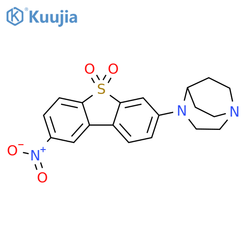 1,4-Diazabicyclo[3.2.2]nonane, 4-(8-nitro-5,5-dioxido-3-dibenzothienyl)- structure