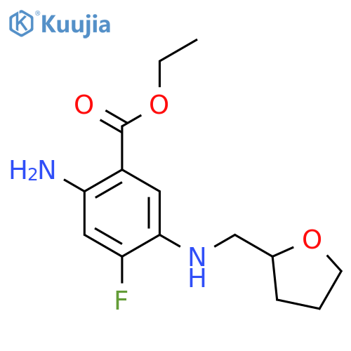ethyl 2-amino-4-fluoro-5-{(oxolan-2-yl)methylamino}benzoate structure