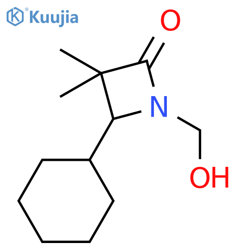 2-Azetidinone, 4-cyclohexyl-1-(hydroxymethyl)-3,3-dimethyl-, (+)- structure