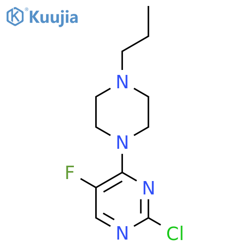 Pyrimidine, 2-chloro-5-fluoro-4-(4-propyl-1-piperazinyl)- structure