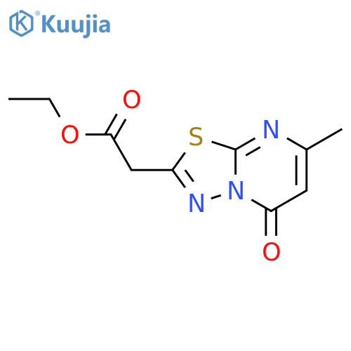 Ethyl (7-methyl-5-oxo-5H-1,3,4thiadiazolo3,2-apyrimidin-2-yl)acetate structure
