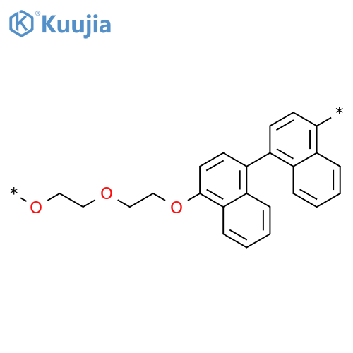 Poly(oxy-1,2-ethanediyloxy-1,2-ethanediyloxy[1,1'-binaphthalene]-4,4'-diyl) structure