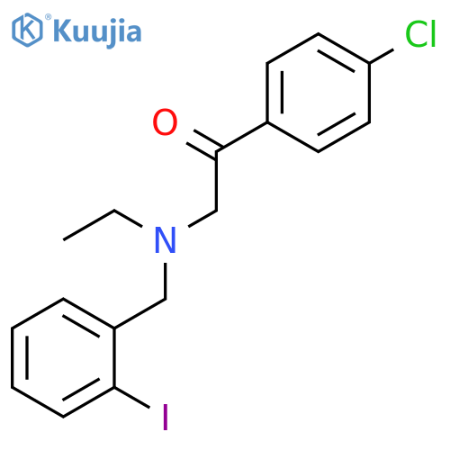 Ethanone, 1-(4-chlorophenyl)-2-[ethyl[(2-iodophenyl)methyl]amino]- structure