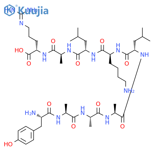 (Tyr69,Ala71·72,Lys74)-C3a (69-77) H-Tyr-Ala-Ala-Ala-Leu-Lys-Leu-Ala-Arg-OH structure