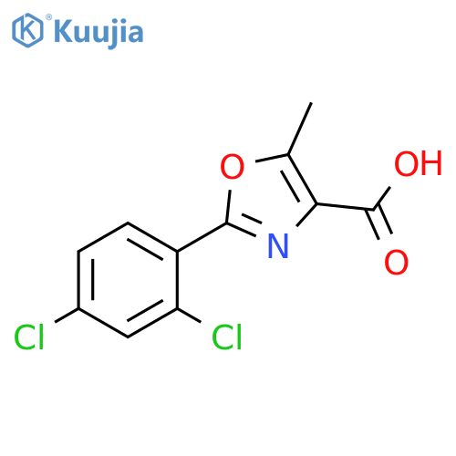 2-(2,4-dichlorophenyl)-5-methyl-1,3-oxazole-4-carboxylic acid structure