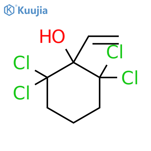 Cyclohexanol, 2,2,6,6-tetrachloro-1-ethenyl- structure
