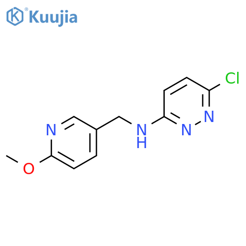 6-chloro-N-((6-methoxypyridin-3-yl)methyl)pyridazin-3-amine structure