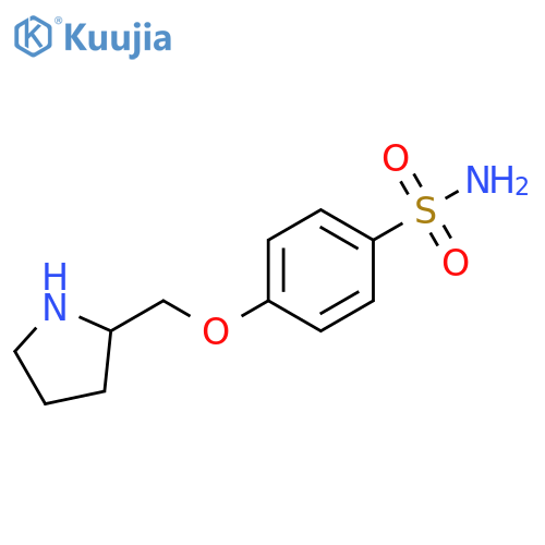 4-(pyrrolidin-2-yl)methoxybenzene-1-sulfonamide structure