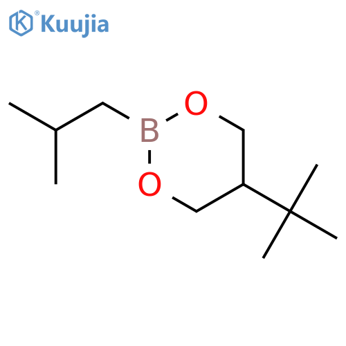 1,3,2-Dioxaborinane, 5-(1,1-dimethylethyl)-2-(2-methylpropyl)- structure
