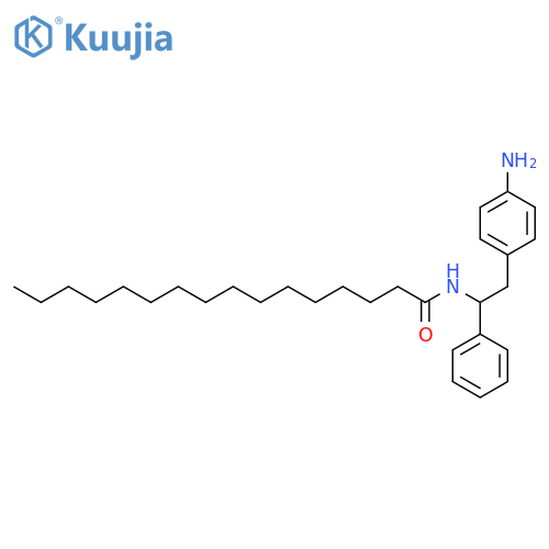 Hexadecanamide, N-[2-(4-aminophenyl)-1-phenylethyl]-, (±)- structure