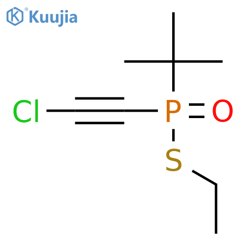Phosphinothioic acid, (chloroethynyl)(1,1-dimethylethyl)-, S-ethyl ester structure