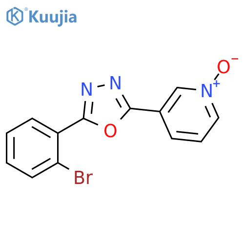 Pyridine, 3-[5-(2-bromophenyl)-1,3,4-oxadiazol-2-yl]-, 1-oxide structure