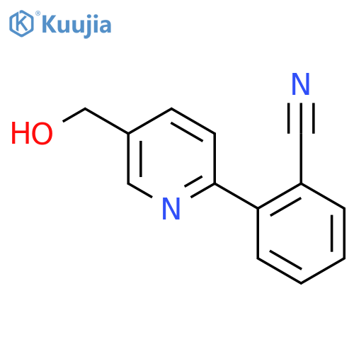 2-(5-(Hydroxymethyl)pyridin-2-yl)benzonitrile structure