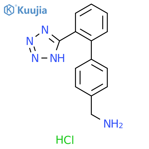 {4-2-(1H-1,2,3,4-tetrazol-5-yl)phenylphenyl}methanamine hydrochloride structure
