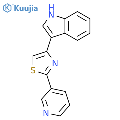 1H-Indole, 3-[2-(3-pyridinyl)-4-thiazolyl]- structure