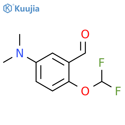 Benzaldehyde, 2-(difluoromethoxy)-5-(dimethylamino)- structure
