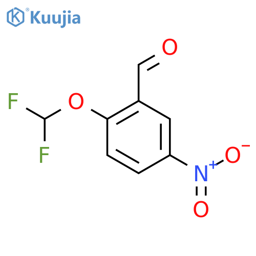 Benzaldehyde, 2-(difluoromethoxy)-5-nitro- structure