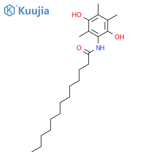 Tridecanamide, N-(2,5-dihydroxy-3,4,6-trimethylphenyl)- structure