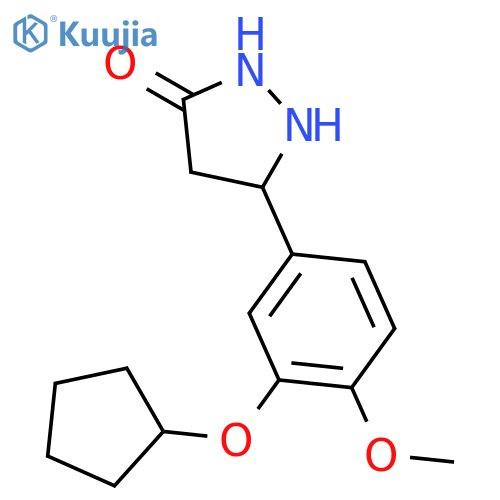 3-Pyrazolidinone,5-[3-(cyclopentyloxy)-4-methoxyphenyl]- structure