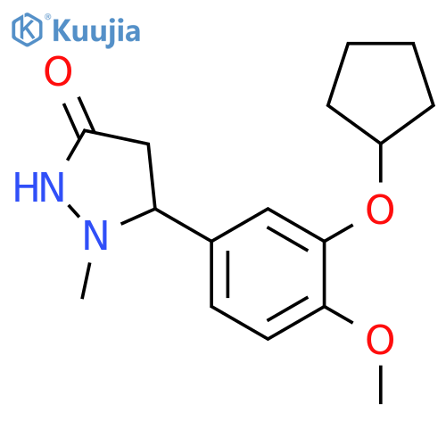3-Pyrazolidinone, 5-[3-(cyclopentyloxy)-4-methoxyphenyl]-1-methyl- structure
