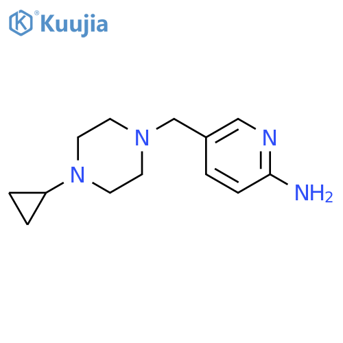 5-(4-cyclopropylpiperazin-1-yl)methylpyridin-2-amine structure