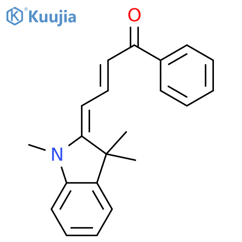 (E)-1-phenyl-4-((E)-1,3,3-trimethylindolin-2-ylidene)but-2-en-1-one structure