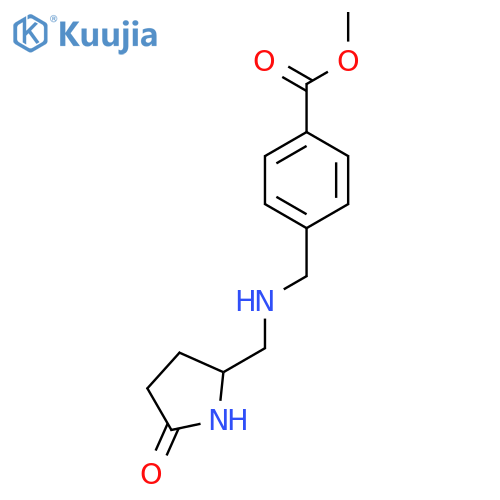 Methyl 4-[[(5-oxopyrrolidin-2-yl)methylamino]methyl]benzoate structure