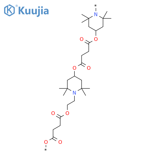 POLY[(2,2,6,6-TETRAMETHYL-1,4-PIPERIDINEDIYL)OXY(1,4-DIOXO-1,4-BUTANEDIYL)OXY(2,2,6,6-TETRAMETHYL-4,1-PIPERIDINEDIYL)-1,2-ETHANEDIYLOXY(1,4-DIOXO-1,4-BUTANEDIYL)OXY] structure