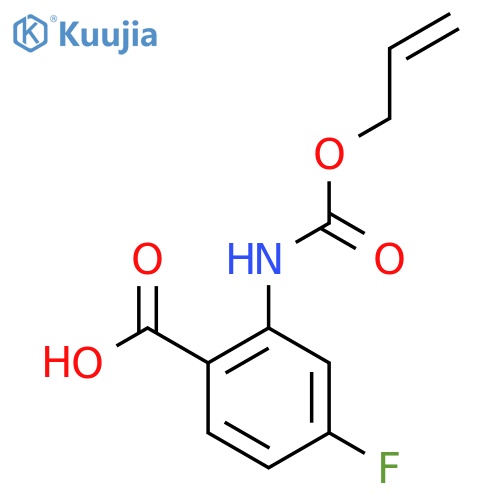 4-fluoro-2-{(prop-2-en-1-yloxy)carbonylamino}benzoic acid structure