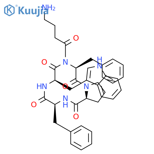 Cyclo(4-aminobutanoyl-L-phenylalanyl-L-prolyl-L-phenylalanyl-D-tryptophyl)(9CI) structure