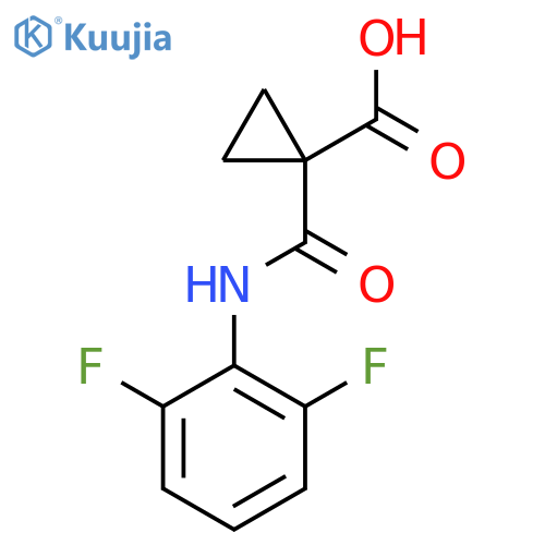 1-(2,6-difluorophenyl)carbamoylcyclopropane-1-carboxylic acid structure