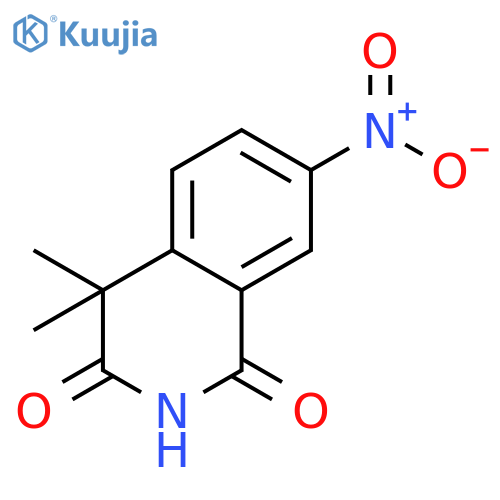 4,4-dimethyl-7-nitroisoquinoline-1,3(2H,4H)-dione structure
