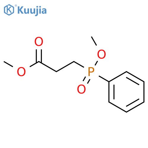 Propanoic acid, 3-(methoxyphenylphosphinyl)-, methyl ester structure