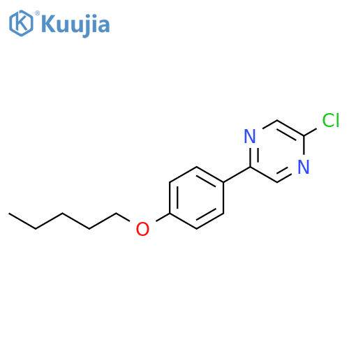 PYRAZINE, 2-CHLORO-5-[4-(PENTYLOXY)PHENYL]- structure