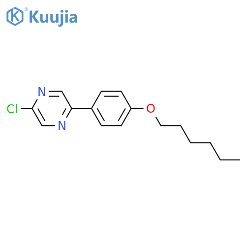 Pyrazine, 2-chloro-5-[4-(hexyloxy)phenyl]- structure