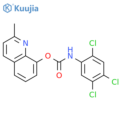 Carbanilic acid,2,4,5-trichloro-, 2-methyl-8-quinolyl ester (8CI) structure