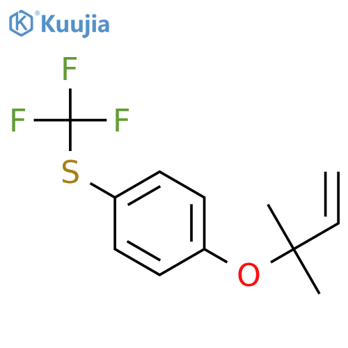 Benzene, 1-[(1,1-dimethyl-2-propenyl)oxy]-4-[(trifluoromethyl)thio]- structure