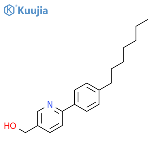 3-Pyridinemethanol, 6-(4-heptylphenyl)- structure