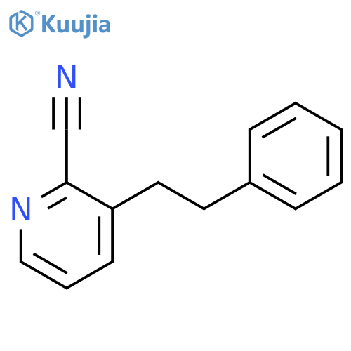 2-Pyridinecarbonitrile, 3-(2-phenylethyl)- structure