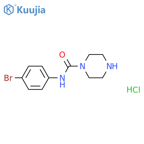N-(4-bromophenyl)piperazine-1-carboxamide hydrochloride structure