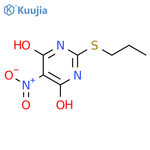 5-Nitro-2-(propylthio)pyrimidine-4,6-diol structure