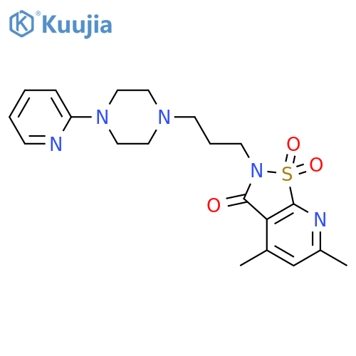 Isothiazolo[5,4-b]pyridin-3(2H)-one,4,6-dimethyl-2-[3-[4-(2-pyridinyl)-1-piperazinyl]propyl]-, 1,1-dioxide structure