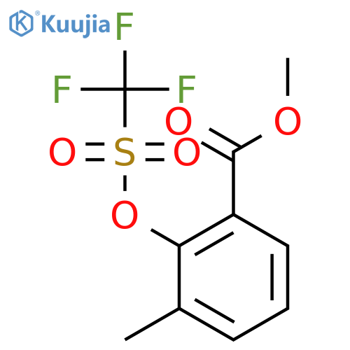 Benzoic acid, 3-methyl-2-[[(trifluoromethyl)sulfonyl]oxy]-, methyl ester structure