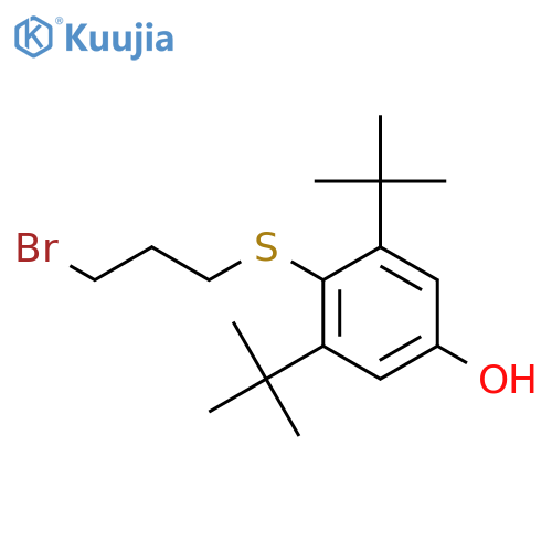 Phenol, 4-[(3-bromopropyl)thio]-3,5-bis(1,1-dimethylethyl)- structure