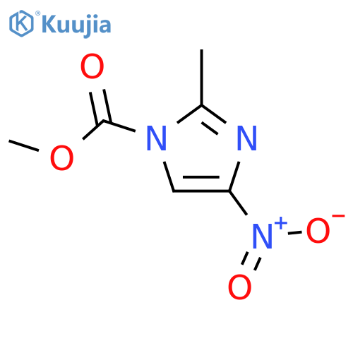 1H-Imidazole-1-carboxylicacid, 2-methyl-4-nitro-, methyl ester structure
