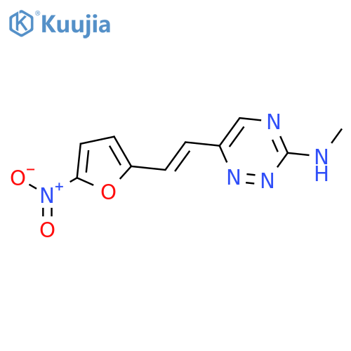 1,2,4-TRIAZIN-3-AMINE, N-METHYL-6-[2-(5-NITRO-2-FURANYL)ETHENYL]- structure