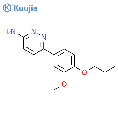 3-Pyridazinamine, 6-(3-methoxy-4-propoxyphenyl)- structure