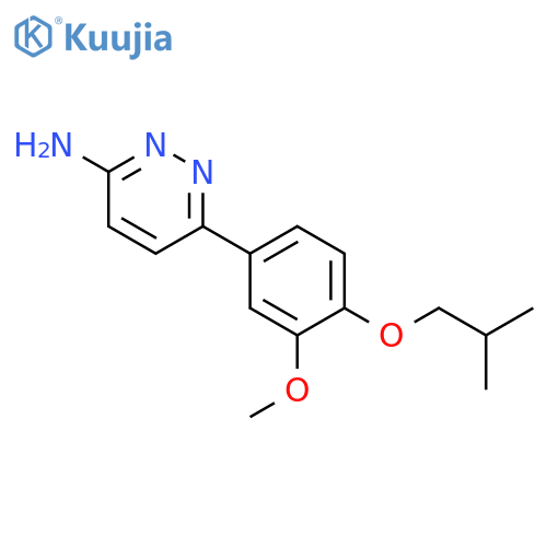 3-Pyridazinamine, 6-[3-methoxy-4-(2-methylpropoxy)phenyl]- structure