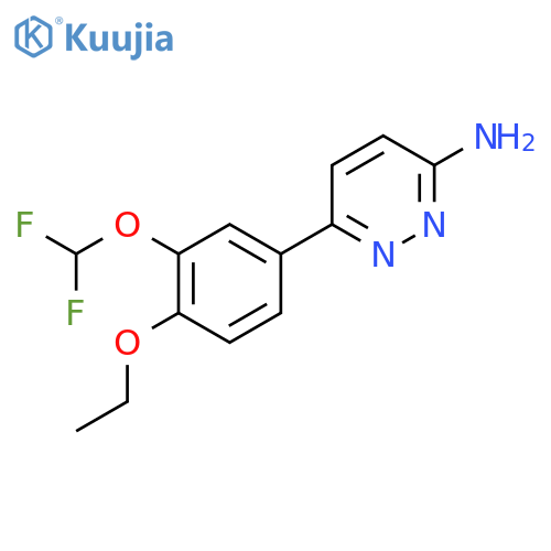 3-Pyridazinamine, 6-[3-(difluoromethoxy)-4-ethoxyphenyl]- structure